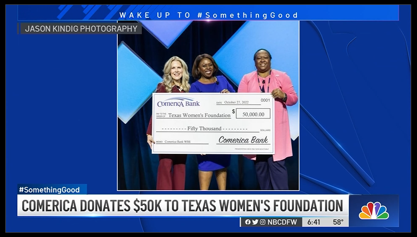 Comerica Donates 50K to Texas Women’s Foundation